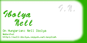 ibolya nell business card